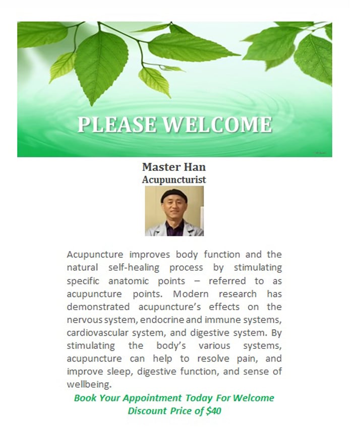 Chiropractic Silverdale WA Office Master Han Acupuncturist